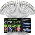 thumbnail image 1 of GearIT Cable Ethernet Cat 6 de 3 pies (paquete de 50) - Cable de conexión Cat6 Cable de conexión Cat 6 Cable Cat6 Cable Cat 6 Cable Ethernet Cat6 Cable de red Cable de Internet - Blanco 3 pies, 1 of 8