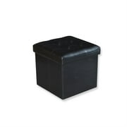 Jessar - Ottoman / Storage Footrest, Cubic, From the Austin Collection, Black