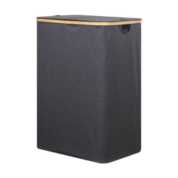 Cesto doble para ropa sucia, ideal para apartamentos, salas de estar y hoteles. Gris