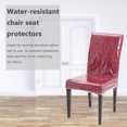 thumbnail image 2 of Plastic Dining Chair Protector 18 x 17 inch,Chair Covers with Backrests,Clear PVC Waterproof Seat Cover, Keep Your Dinning Chair Away from Dust/Stains/Cat Dog Hair/Scratches (2 Pack), 2 of 6