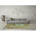thumbnail image 3 of Ahgly Company Indoor Square Patchwork Light Blue Transitional Area Rugs, 4' Square, 3 of 4