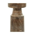thumbnail image 5 of DecMode 3 Candle Dark Brown Mango Wood Tall Slim Whitewashed Candle Holder, Set of 3, 5 of 15