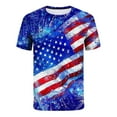 thumbnail image 5 of Ynynloco Men's Casual T-Shirts Independence Day T-Shirt American Flag Print Tshirts Short Sleeve Crew Neck Slim Fit Tee Tops, 5 of 5