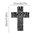 thumbnail image 3 of Cristo y el metal: arte mural con texto de oración; colgantes para pared del hogar; salón, dormitorio, comedor, terraza, iglesia, exterior, 3 of 7