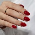 thumbnail image 1 of Press On Nails BtartBox Short Red Gel Fall con pegamento para uñas, 16 segundos, 1 of 7