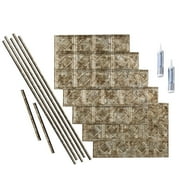 FASÄDE Traditional Style 4 Decorative Vinyl Backsplash 15 sq ft Kit in Bermuda Bronze