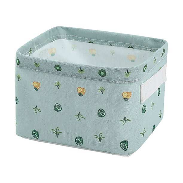 Caja de almacenamiento de dibujos animados de lona plegable, cesta de almacenamiento de tela caja de almacenamiento plegable de cosméticos de escritorio para el hogar Wmkox8yii HFSH839
