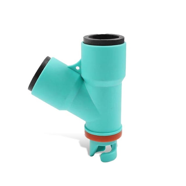Greeniant Convertidor de bomba de aire para tabla de paletas, conector de válvula de doble cabezal, adaptador de conversión de bote para kayak, Deportes acuáticos Verde