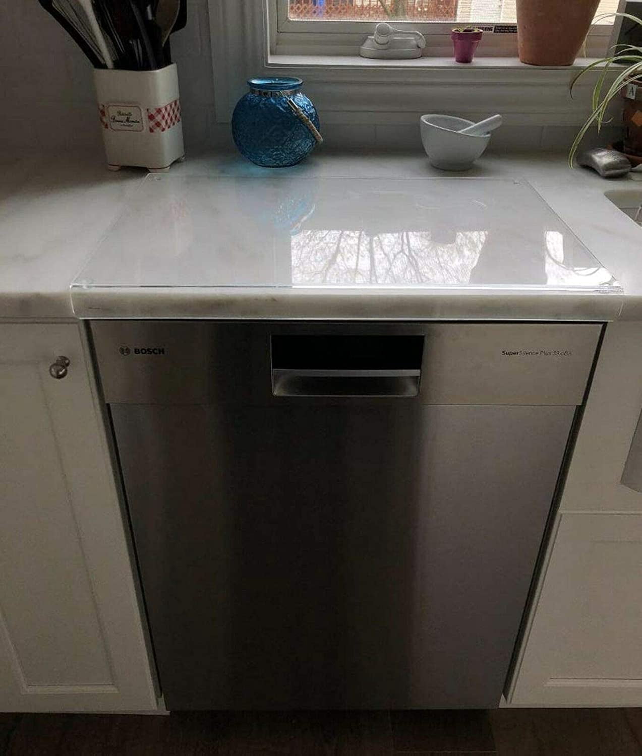 Clear Cutting Board for Kitchen with Lip with Non Slip 24" Wide x 18" Long AZM Displays