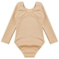 thumbnail image 4 of HULIJA Girls' Team Basic Long Sleeve Leotard for Kids Gymnastic Ballet Dance Fleece Lined Bodysuit Round Neck 130, 4 of 7