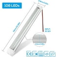 thumbnail image 4 of Barra de luces LED para interiores de 12 V, tira universal de 108 LED con interruptor de encendido/apagado, luz blanca para furgonetas, coches, autocaravanas, caravanas, barcos, autocaravanas, cocinas, 4 of 5