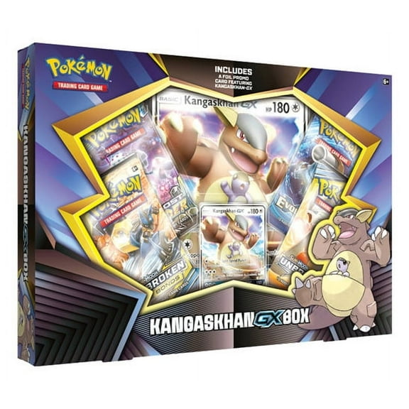 Pokemon Kangaskhan GX Box- 1 Foil Card | 4 Booster Packs- TCG Pokemon Trading Cards