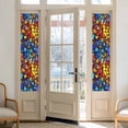 thumbnail image 2 of Blue Red Yellow Window Privacy Film, Modern Colored Rainbow Stained Glass Static Cling UV Sun Blocking Heat Control Window Tint Day and Night, Non-Adhesive One Way Windows Privacy Cover 17.7''x78.7'', 2 of 7