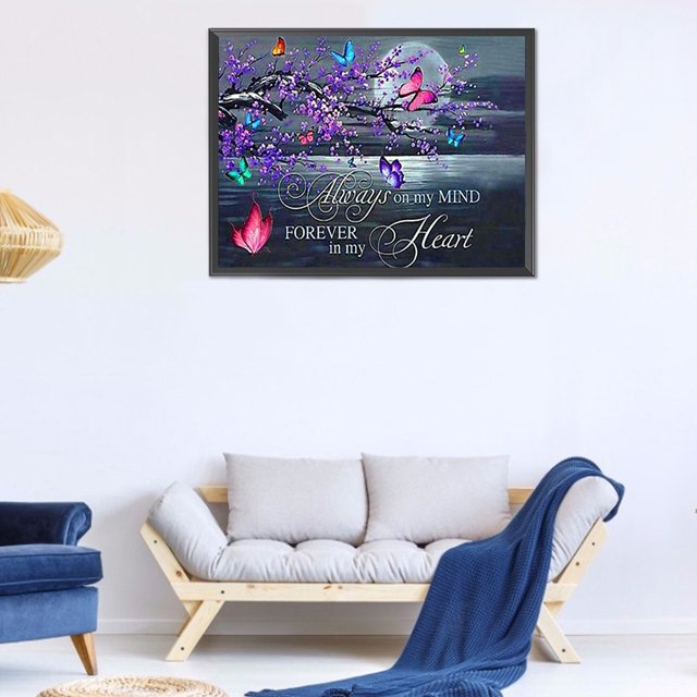Cuadros Decorativos DIY diamante pintura mariposa árbol completo cuadrado taladro mosaico diamantes de imitación imágenes Ndcxsfigh Nuevos Originales