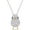 White, variant on Women's 2.75CT TGW Created Blue and White Sapphire Sterling Silver Pendant