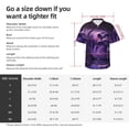thumbnail image 5 of Teaboi Purple Hippo In Water for Men's Short Sleeve Hawaiian Shirt, Button Down Shirt for Beach Vacation,Medium, 5 of 7