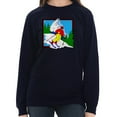 thumbnail image 3 of Plus Size Retro Skier Graphic Design Unisex Ring Spun Cotton Premium Long Sleeve T-shirt - Navy XL, 3 of 4