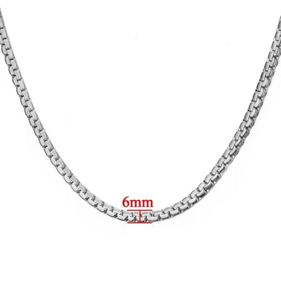 6mm Punk 14K Yellow Gold Snake Chain Necklace for Women Men Flat Link Golden Silver Color Fashion 2021 Neckalce 20" 23" 26" W537