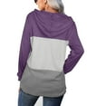 thumbnail image 6 of Fesfesfes Women Hooded Casual Patchwork Pullover Long Sleeve Hooded Drawstring Hoodies Blouse Tops Sweatshirt Under $10, 6 of 8