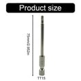 thumbnail image 2 of 75Mm Hollow Torx Screwdriver Bit Hex Shank-T40 Tool for Exact Screw Unscrew T15 Hole Smile Home, 2 of 7