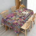 thumbnail image 6 of Rectangle Table Cloth, Waterproof Heavy Duty Vinyl Tablecloths, Wipeable Washable Table Cover Floral Rustic Seasonal Table Cover for Party Picnic Dinner Decor (Boho, 60" X 120"), 6 of 7