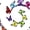 Green Blue, variant on REGALWOVEN 90 PCS Butterfly Wall Decals for Wall-3D Butterflies Removable Mural Decals Home Decoration for Nursery Bedroom White Balck 3.1" x 2.6"