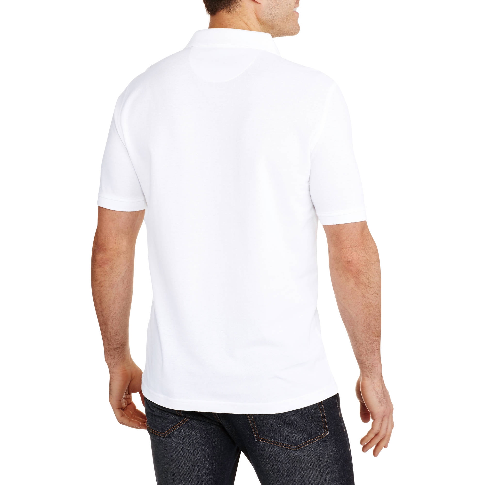 NEW /"BOY/'S FADED GLORY COTTON 2 BUTTON JERSEY POLO ARCTIC WHITE COLOR SHIRT