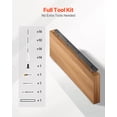 thumbnail image 6 of VEVOR Floating Shelf Bracket 1 Pack, 230 lbs/104 kg Weight Capacity, 46x6.2x3 inch / 1168.4x157.4x76.2 mm, Heavy Duty Hidden Shelf Brackets Support, Wall Mounting Invisible Floating Shelves Bracket, 6 of 9