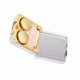 thumbnail image 5 of Estuche para lentes de contacto Nikou con espejo cuadrado dorado, 5 of 15