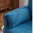 thumbnail image 4 of 29.5 "W Modern Fabric Decorative Chair Armchair Upholstered Reading Chair Single Sofa Casual Club Chair with Solid Wooden Feet and 2 Pillow, for living room, bedroom, bed room, office, corduroy fabric, 4 of 7