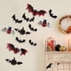 thumbnail image 1 of 12 Pcs 3D Halloween Stickers Bat Demon Pumpkin Shape Sticky Anti-slip Spooky Halloween Party Wall Decoration Home Office Classroom Create Eerie Atmosp, 1 of 4