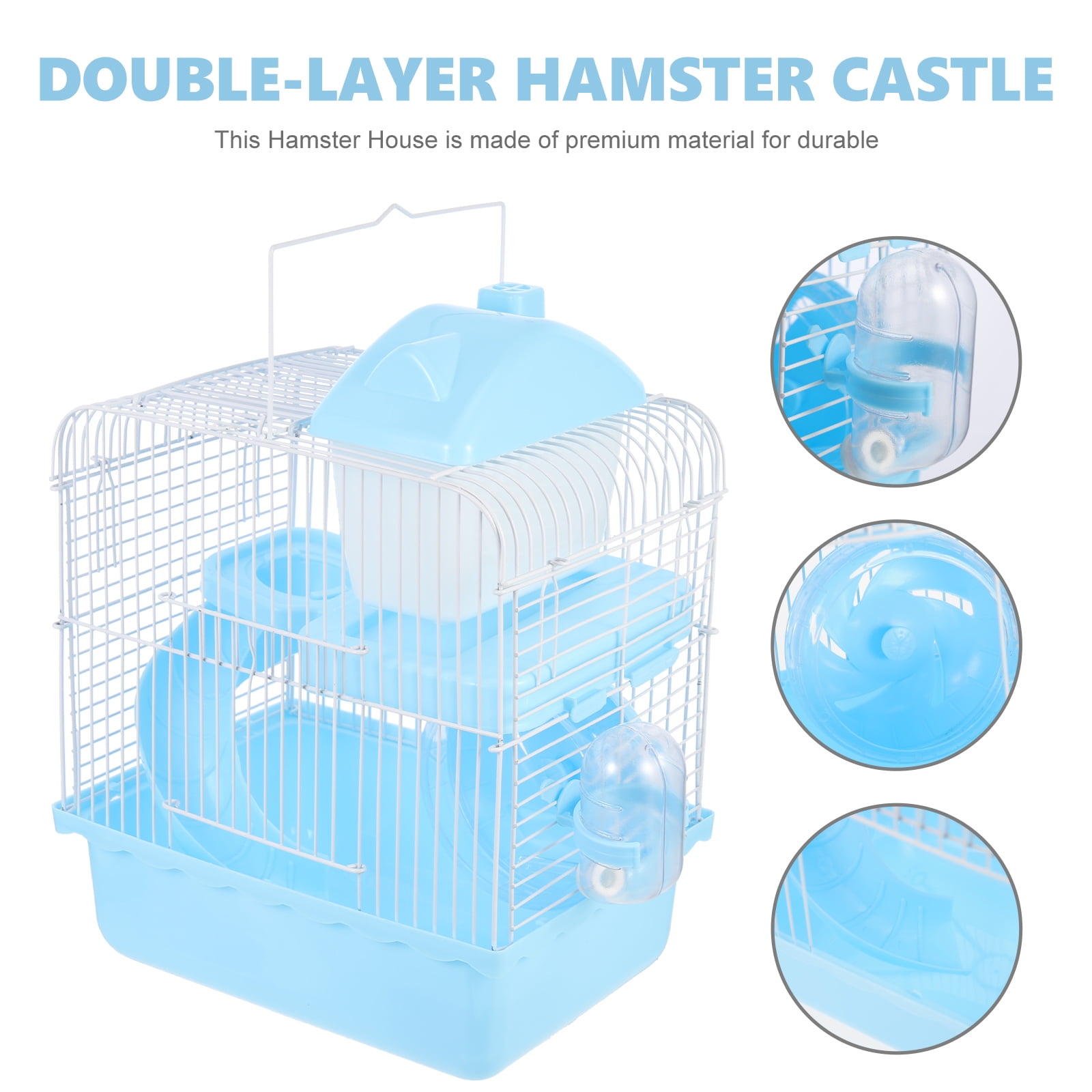 Hamster Cage Double-layer Castle Guinea Pig Toy Hideout Transparent Accessories Rat
