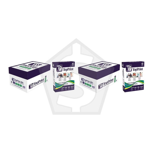 TopPrint Letter Premium Multi-use Paper - Bright - Pack of 2