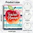 thumbnail image 5 of Teacher Planner 2025-2026 Academic Year, Weekly & Monthly Lesson Plan Book for Teachers, Cute Apple Design Teacher's Organizer Notebook with Inner Pocket, Classroom Planning Journal (A5, 1 Book), 5 of 6
