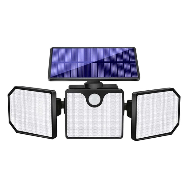 Luzes Solares Al Aire Libre 230 Llevó 2200Lm Llevó la Luz Del Sensor de Movimiento Solar, 3 Luces Led de Seguridad de Cabeza Ajustable Al Aire Libre, Luzes Al Aire Libre Del Sensor de Movimiento Ip65
