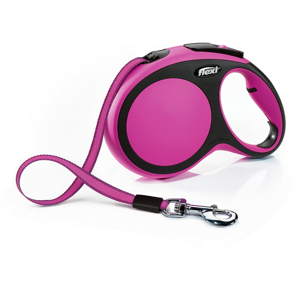 Flexi New Comfort ExtraLarge Tape Retractable Dog Leash, 16 ft, Pink (For Dogs up to 132 lbs