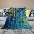 thumbnail image 2 of ARISTURING  Peacock Feathers Colorful Blanket Soft Warm Print Throw Blanket for Women Adults Gift, 2 of 6