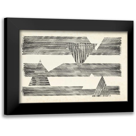 Goldberger, Jennifer 14x11 Black Modern Framed Museum Art Print Titled - Stagger Triangles II