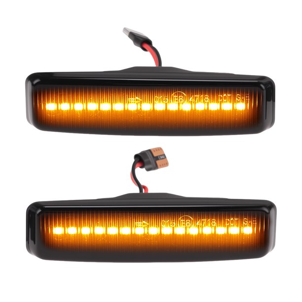 Luz de marcador lateral de guardabarro Unique Bargains para BMW 5 Series E39 1995-2003, luz de repetidor lateral LED amarilla, alojamiento de luz de señal de giro, reemplazo ABS, 2 pcs