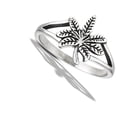 thumbnail image 4 of High Polished Marijuana Leaf Ring Stainless Steel Canabis Pot Band Gray Jewelry Female Male Size 10, 4 of 4