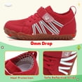 thumbnail image 2 of Barerun Kids Shoes Girls Boys Breathable Sneakers Flats,Wide,Anti-Slip,Anti-collision Toe Cap,Red,2 Big Kid, 2 of 9