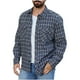thumbnail image 2 of pstuiky Camisas casuales de manga larga para hombre, Camisa de manga larga con solapa y bolsillo con botones a cuadros estilo vintage informal para hombre. salir tops s, 2 of 9