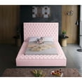 thumbnail image 6 of Meridian Furniture Bliss Solid Wood Tufted Velvet King Bed in Pink, 6 of 9