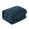 thumbnail image 4 of Sharper Image 9-Piece Navy Down Alternative Pintuck Bed-in-a-Bag Set, King, 4 of 12