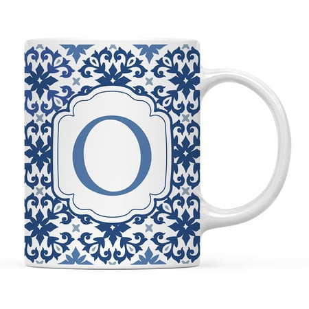 Koyal Wholesale Ceramic Coffee Mug, Moroccan Monogram O
