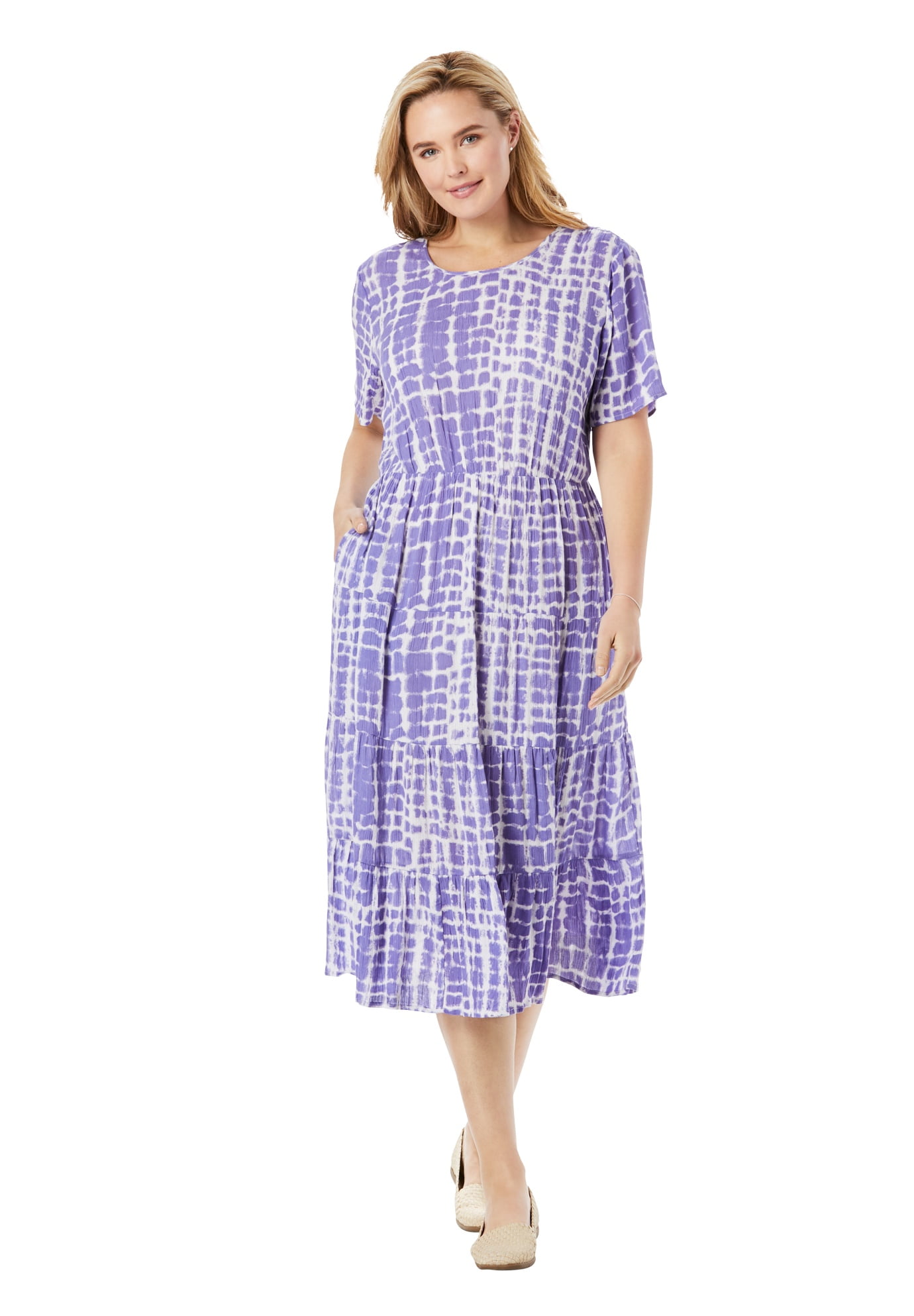 women's plus size tie dye dresses