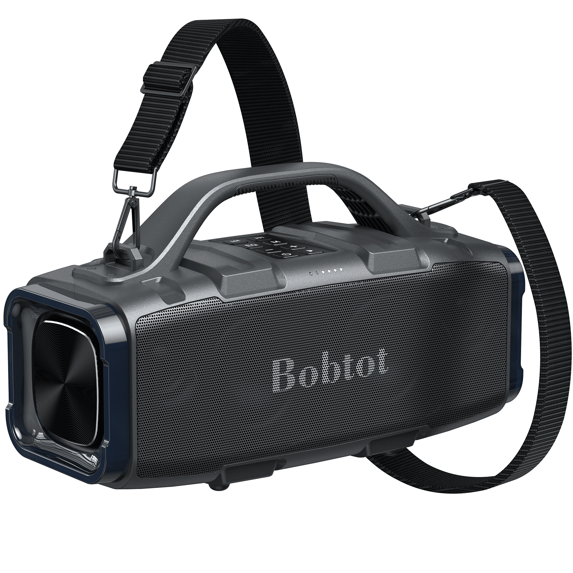 Bobtot Bluetooth Speaker with Deep Bass Basser,60 W Subwoofer,Built-in Mic 25H Playtime,IPX6 Waterproof Portable Wireless Speaker with Handle EQ Suitable for Outdoors, Camping,Beach