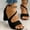 Black, variant on Pisexur Sandals Womens New Buckle Strap Chunky Heel Sandals Women's High Heels Beaded Fish Mouth Women's Sandals Sandales Pour Femmes