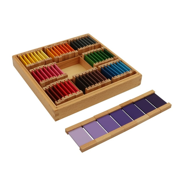 IFIT Montessori Troisième Boîte de Tablettes Colorées, Tablettes 3e Couleur, Jouets Montessori Matériel Sensoriel