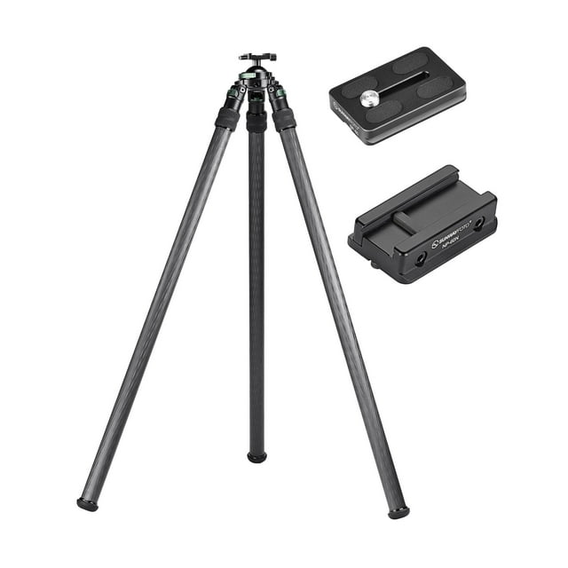 SUNWAYFOTO T4020CSLI-L, 73” Tall Inverted Leg Carbon Fiber Tripod with 65mm Arca Ballhead, 40mm Tubes Two Section